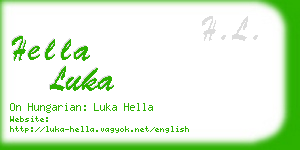 hella luka business card